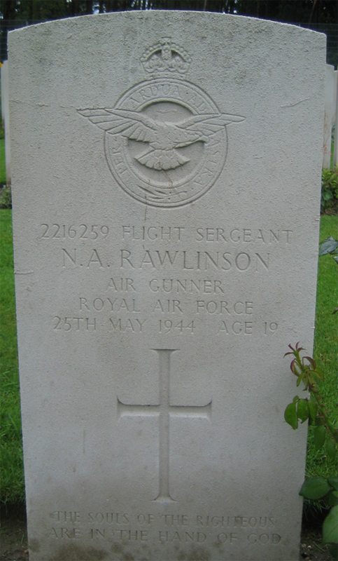 F/Sgt Neville Ayrton Rawlinson<br /><br /><br />died on active duty - May 25th, 1944